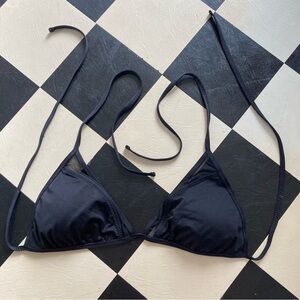 Black Bikini Top with Mesh Details